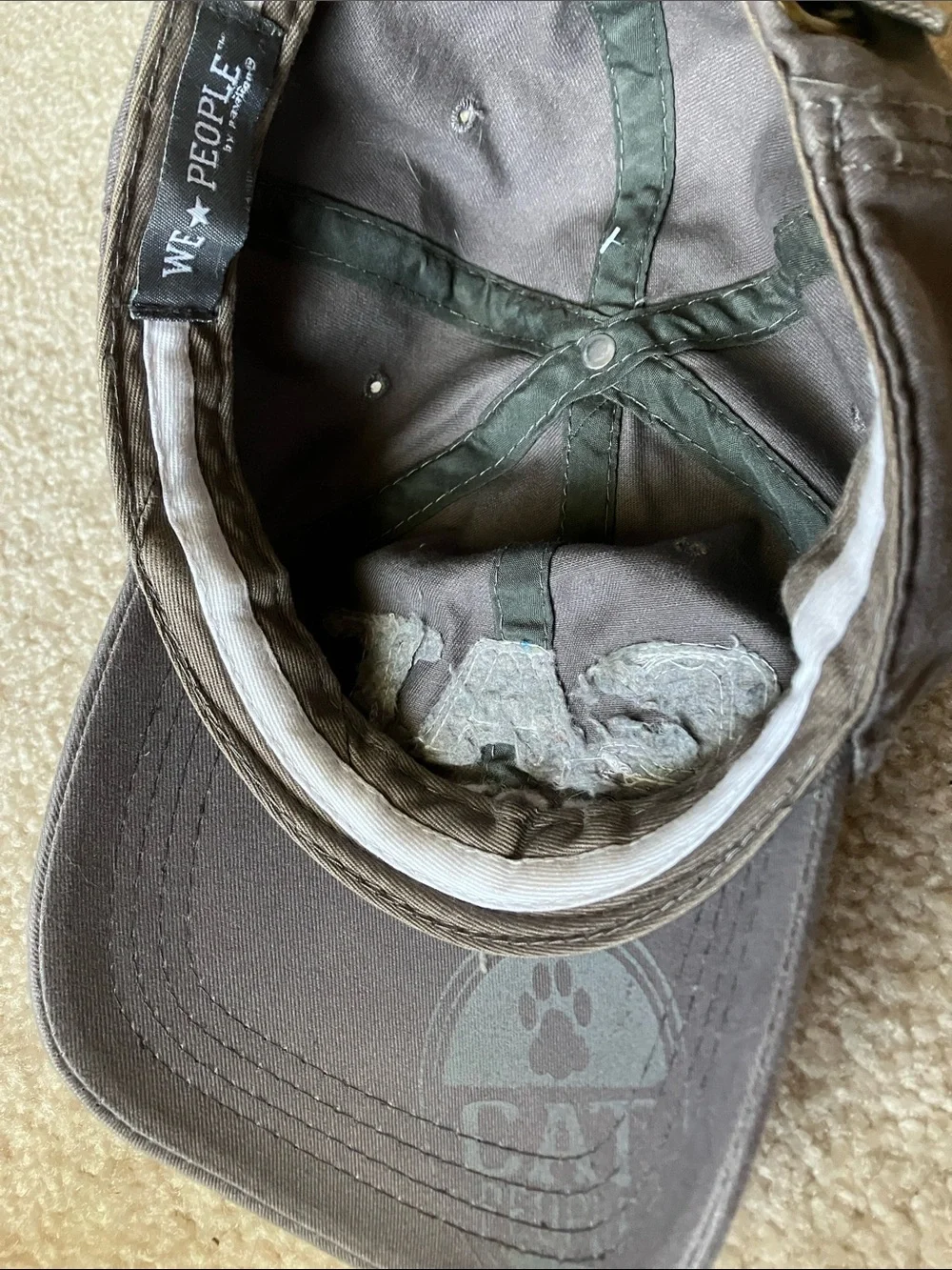 Cat People Embroidered Baseball Cap -Charcoal